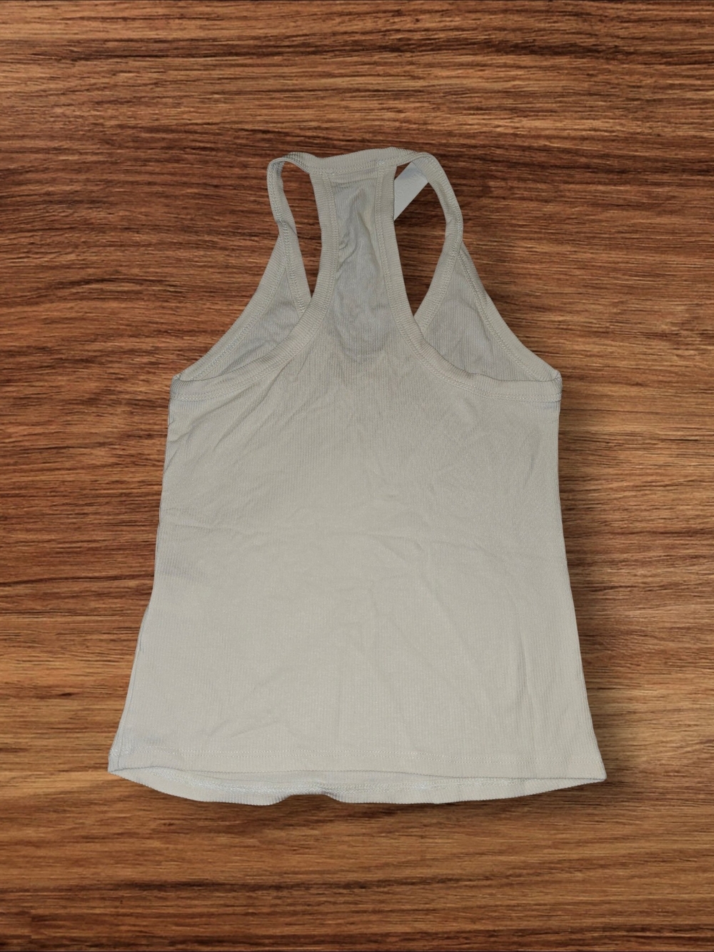Olivaceous Cream Ribbed V-Neck Racerback Tank - Picture 2 of 2